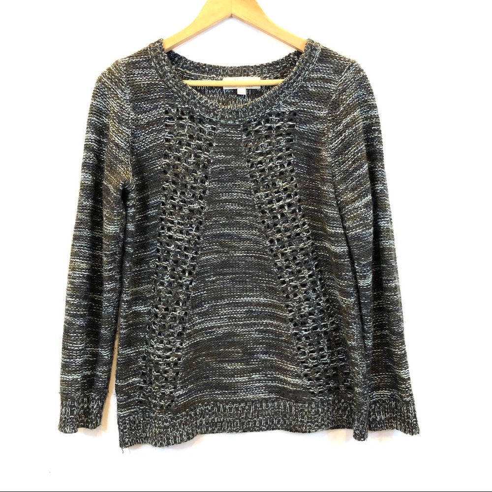 Olive & Oak | Green Open Stitch Detail Sweater